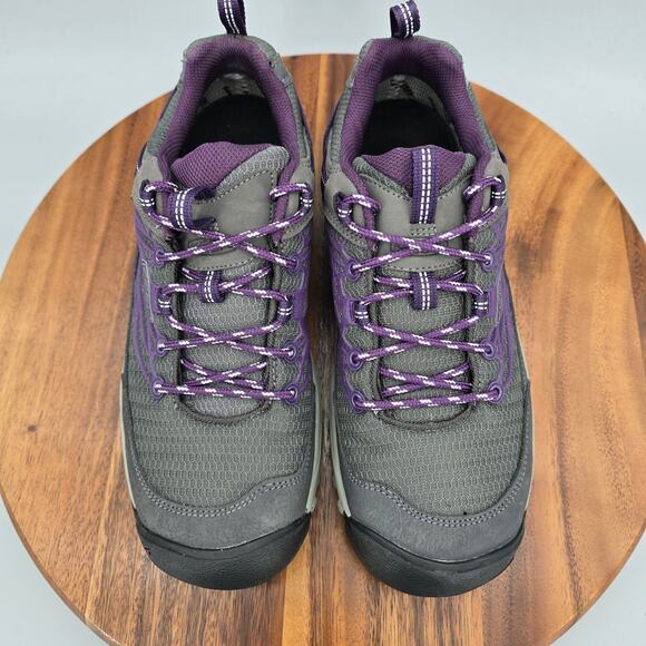 Keen Saltzman Shoes Womens 8 Gray Purple Waterproof Trail Hiking Outdoor Sneaker - Picture 5 of 8